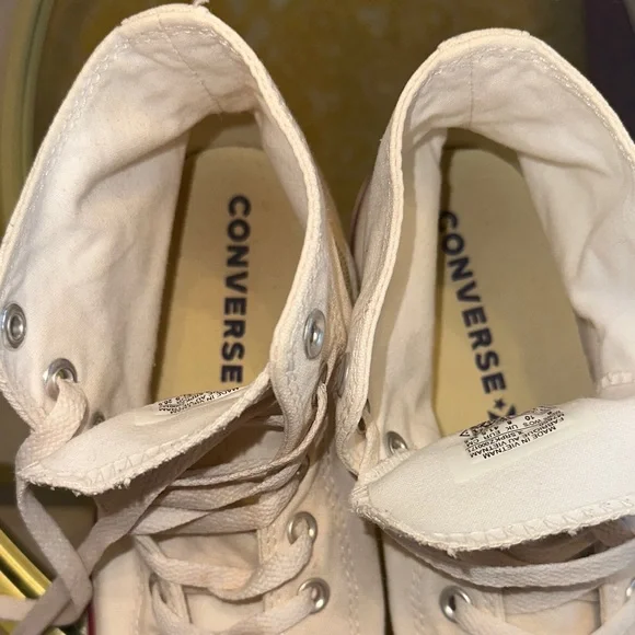 Converse Chuck Taylor All Star Canvas High Top Shoe Cream - Picture 8 of 9